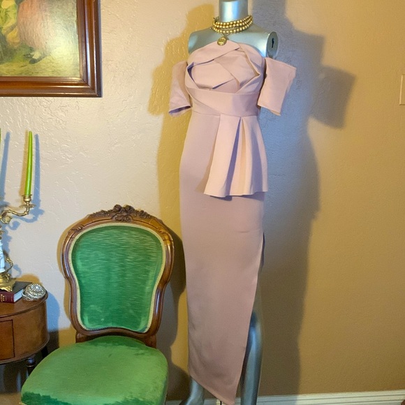 NWT ASOS Lavender/Blush Draped Midi Dress.  Sz 2 - Picture 2 of 5